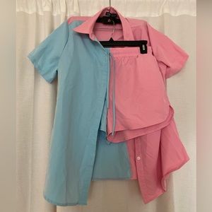 SHEIN bi-color set in a size Medium in baby blue and pink. Only worn 2 times.
